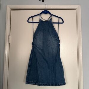 Zara Denim Halter Dress